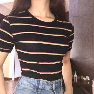 Zara Striped T-Shirt Bodysuit
